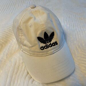 Adidas Classic White Hat with Black Emblem